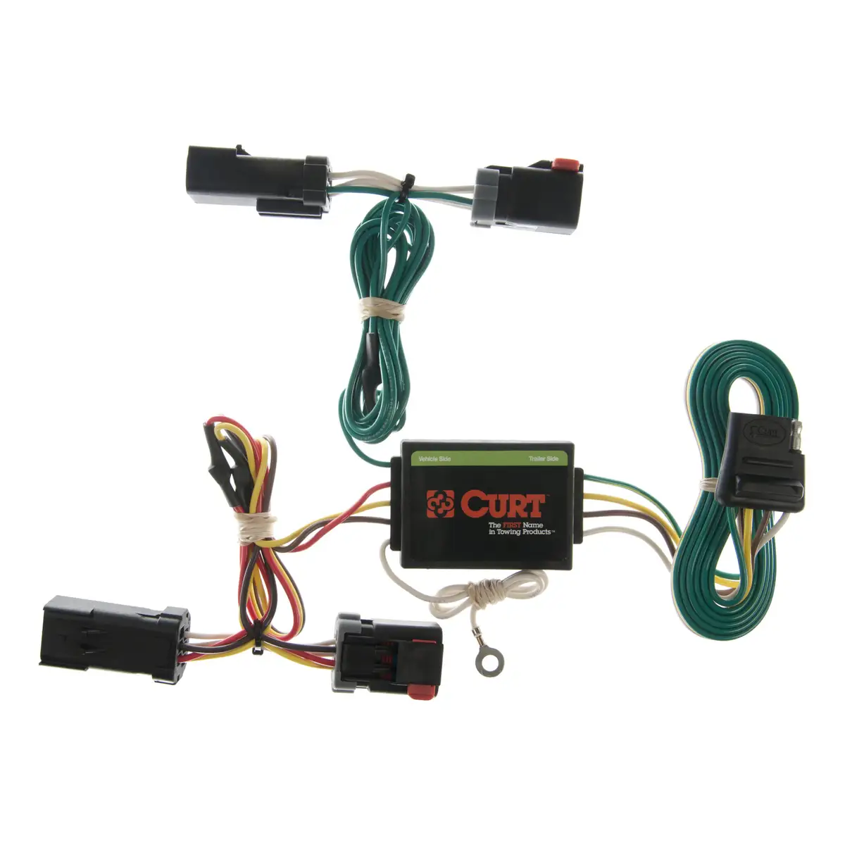 CURT Custom Vehicle-to-Trailer Wiring Harness 55382 for 2002-2007 Jeep Liberty