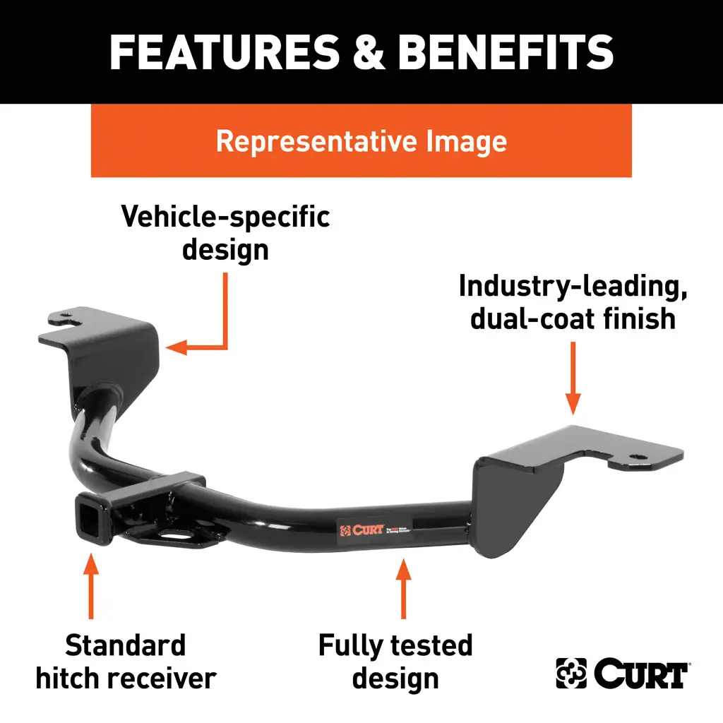 CURT 11326 Class 1 Trailer Hitch, 1-1/4 Receiver, Select Saab 9-3