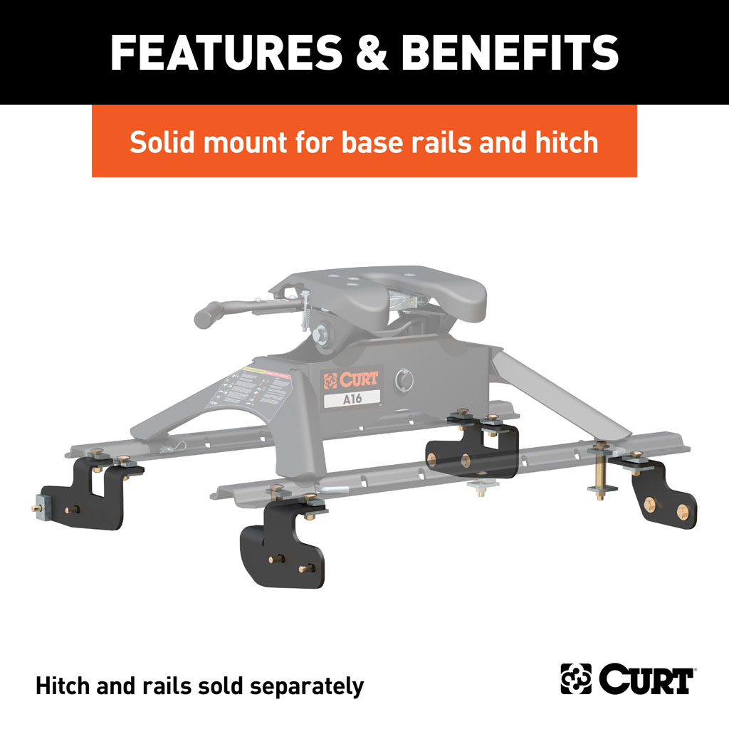 CURT 16427 Custom 5th Wheel Brackets, Select Ram 2500 (Except with 5th ...