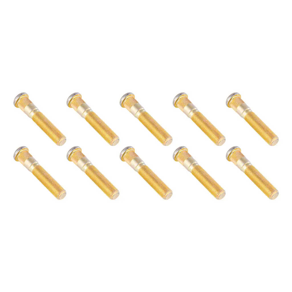 Axle Wheel Stud, 0.689" Knurl, 5/8"-18 Thread, 3-7/16" Shoulder Length, 10 Pack