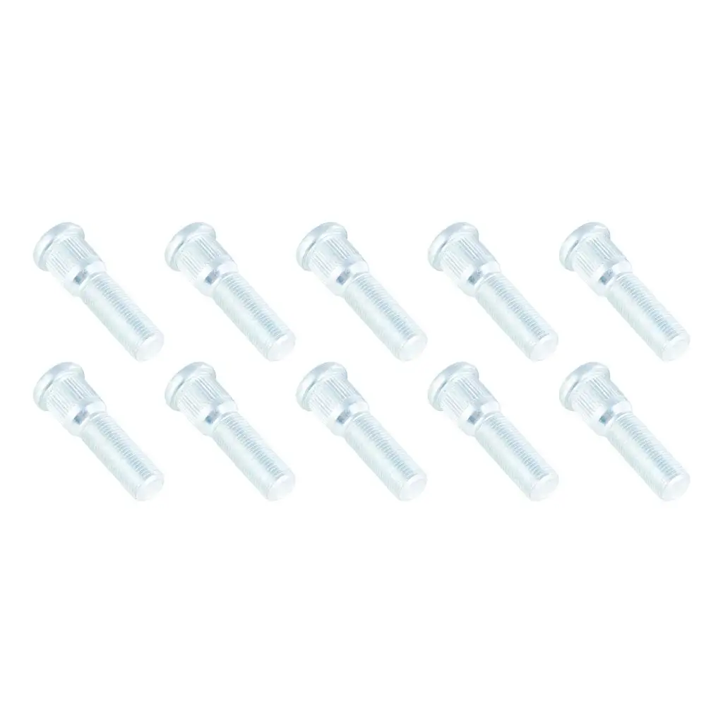 Axle Wheel Stud, 0.617" Knurl, 1/2"-20 Thread, 2" Shoulder Length, 10 Pack