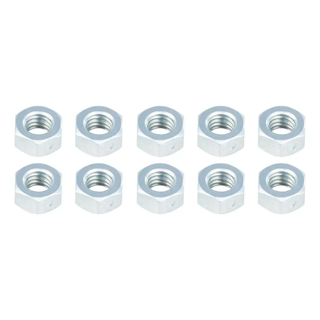 Trailer Suspension Hex Nut, 5/16"-18 Thread Size, 10 Pack