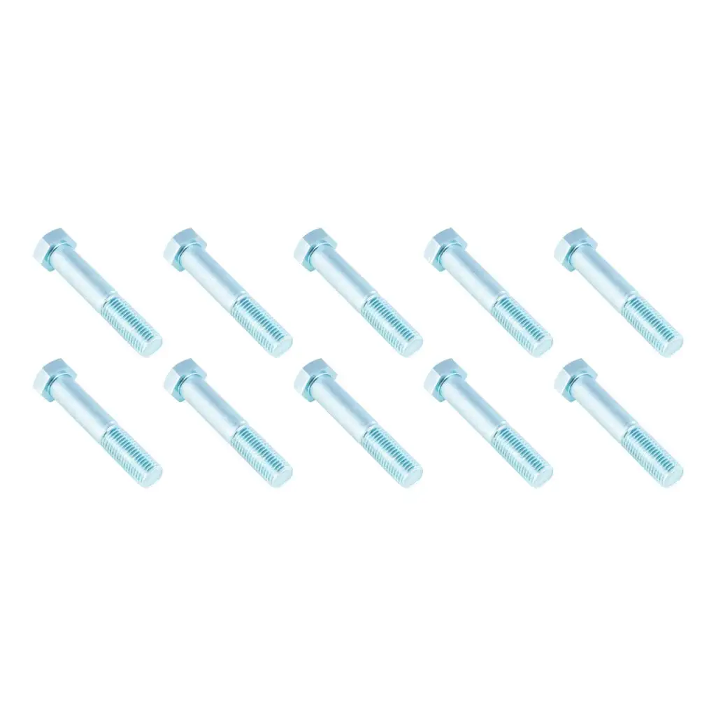 Trailer Suspension Hex Bolt, 1-1/8" Diameter, 1-1/8"-7 Thread, 6" L., 10 Pack