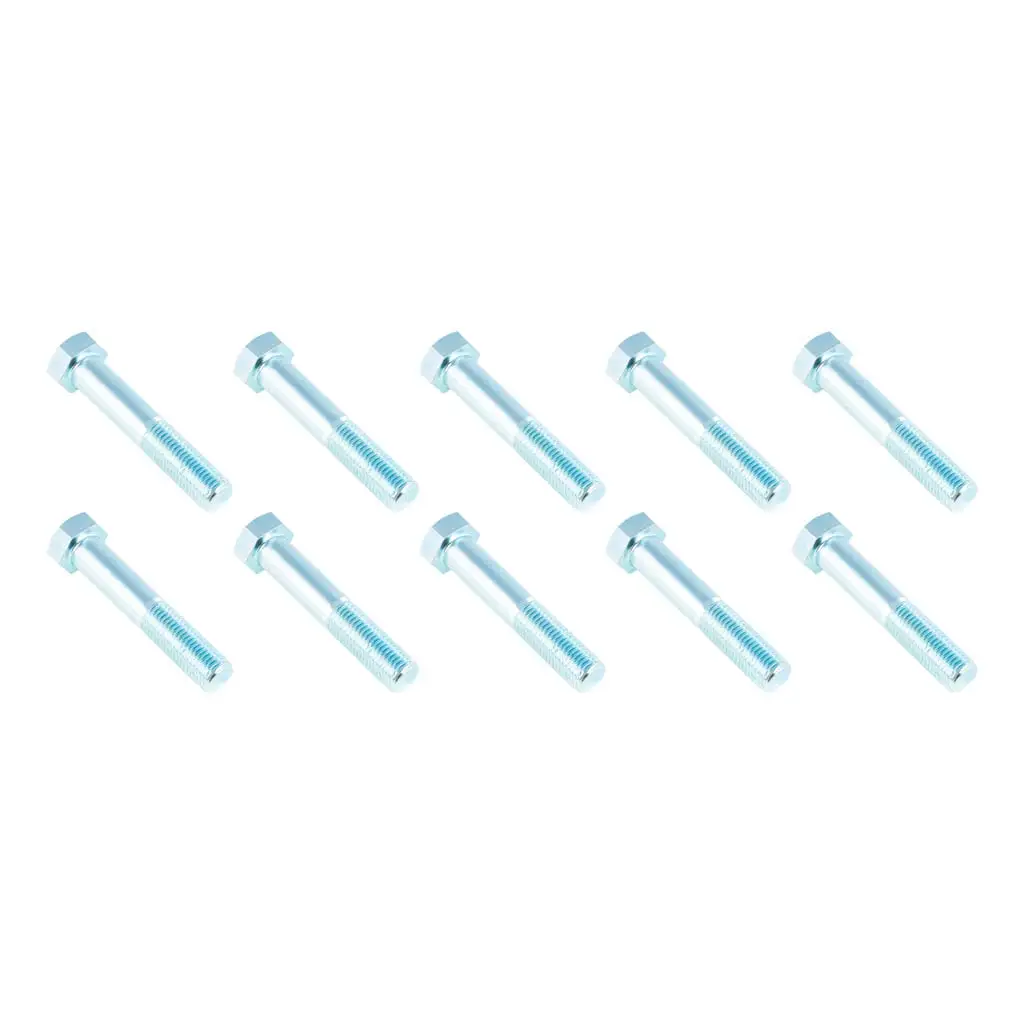 Trailer Suspension Hex Bolt, 1" Diam., 1"-8 Thread Size, 5-1/2" Length, 10 Pack