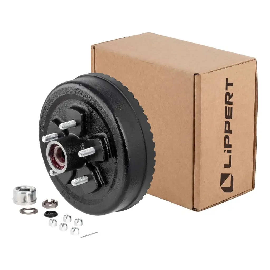 ABS&nbsp;10"&nbsp;Black&nbsp;Brake Hub Complete Kit with Installed Bearings, 3,500-lb. Axles
