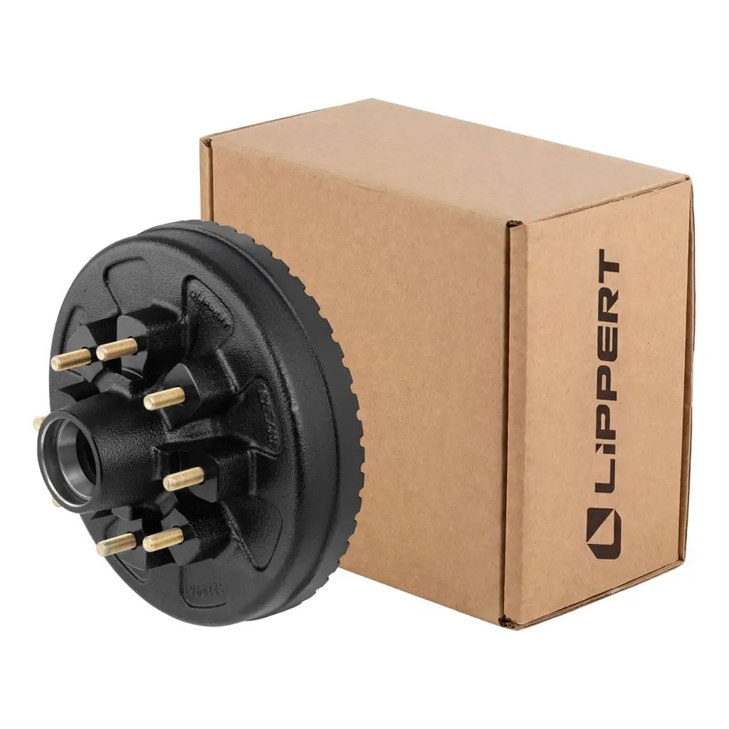 ABS 12" Brake Hub with Races & Wheel Studs, 7,000-lb. Axles