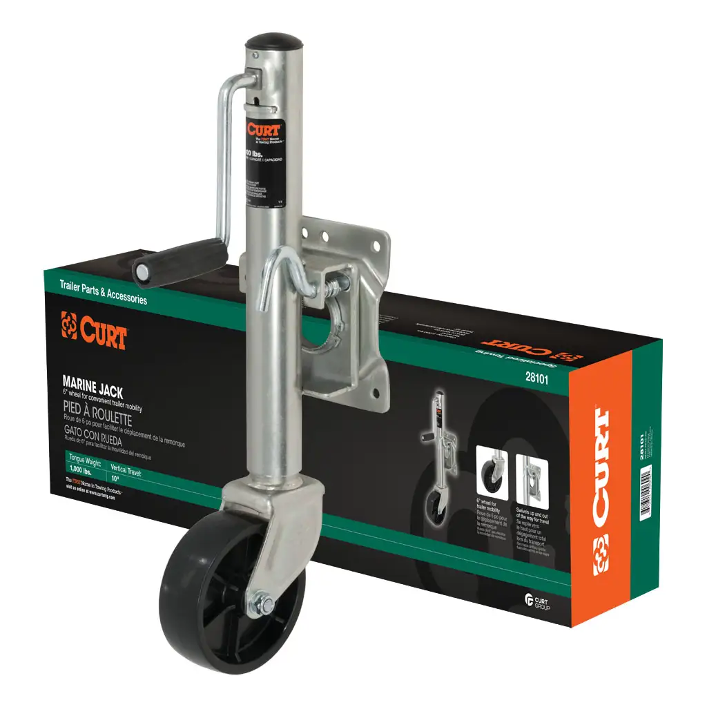 Marine Jack with 6" Wheel (1,000 lbs., 10" Travel, Packaged) SKU 28101