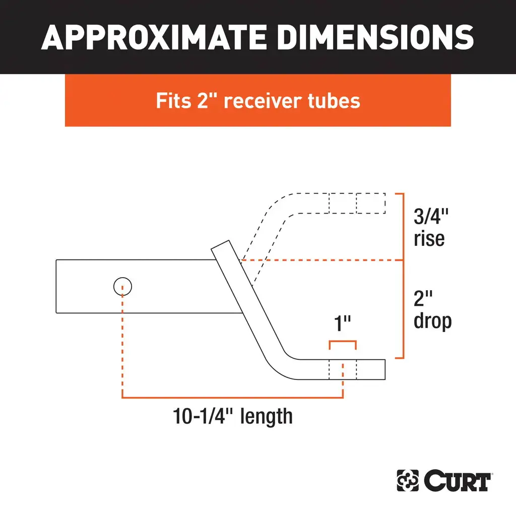 CURT 45840 Class 3 Ball Mount, Imported (2