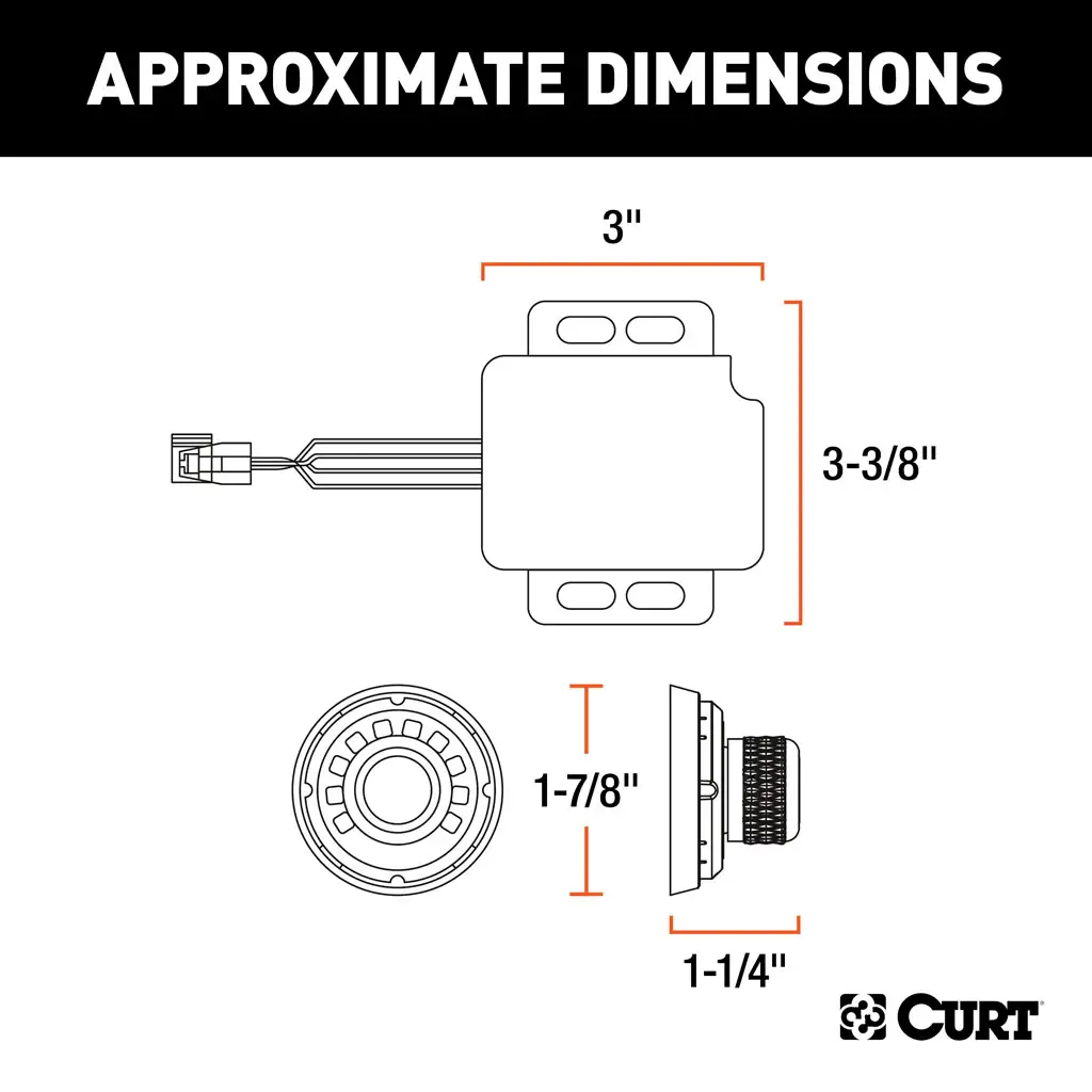 CURT 51170 Spectrum Integrated Proportional Trailer Brake Controller