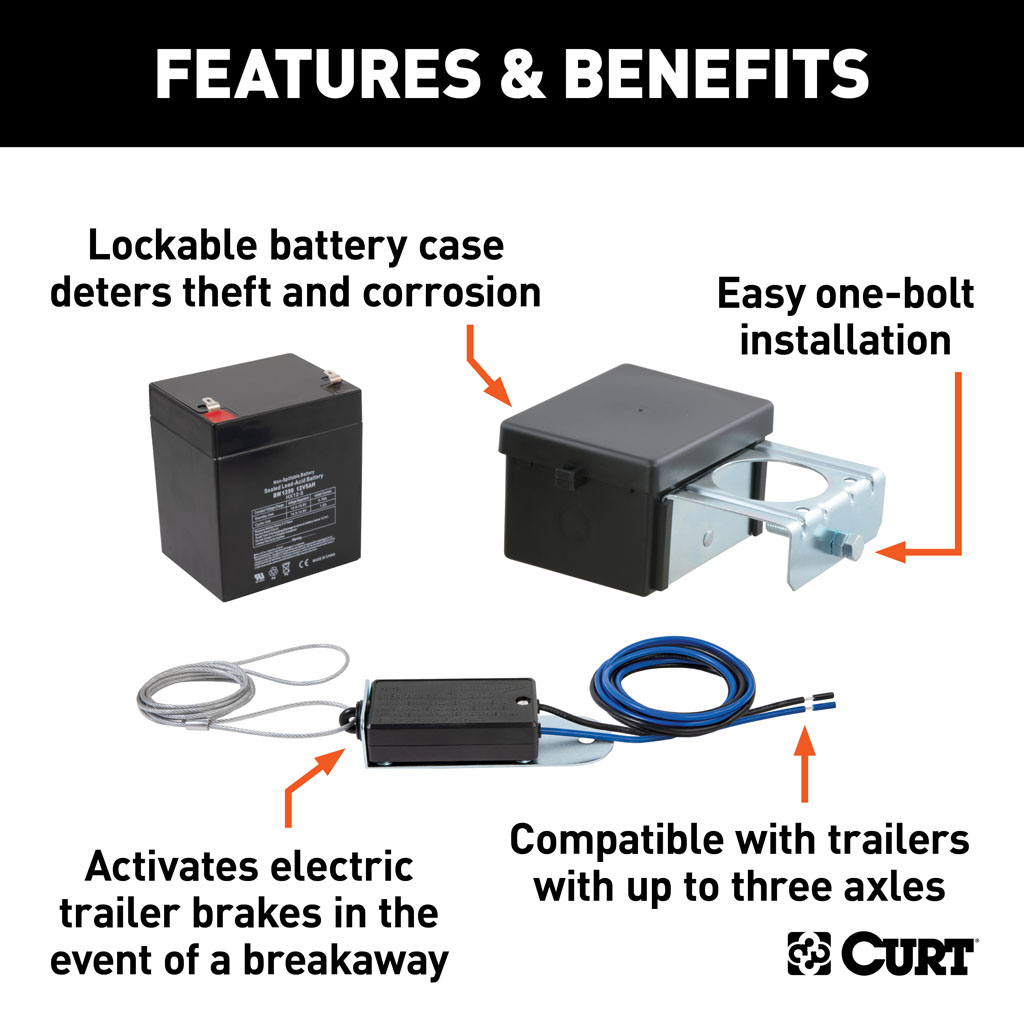 CURT 52026 Soft-Trac 2 Breakaway Kit