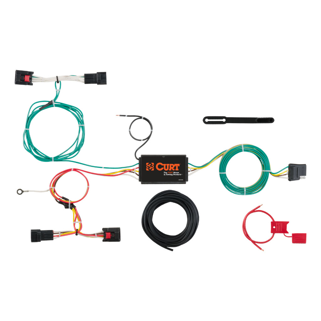 CURT 56297 Custom Wiring Harness, 4-Way Flat Output, Select Land Rover ...