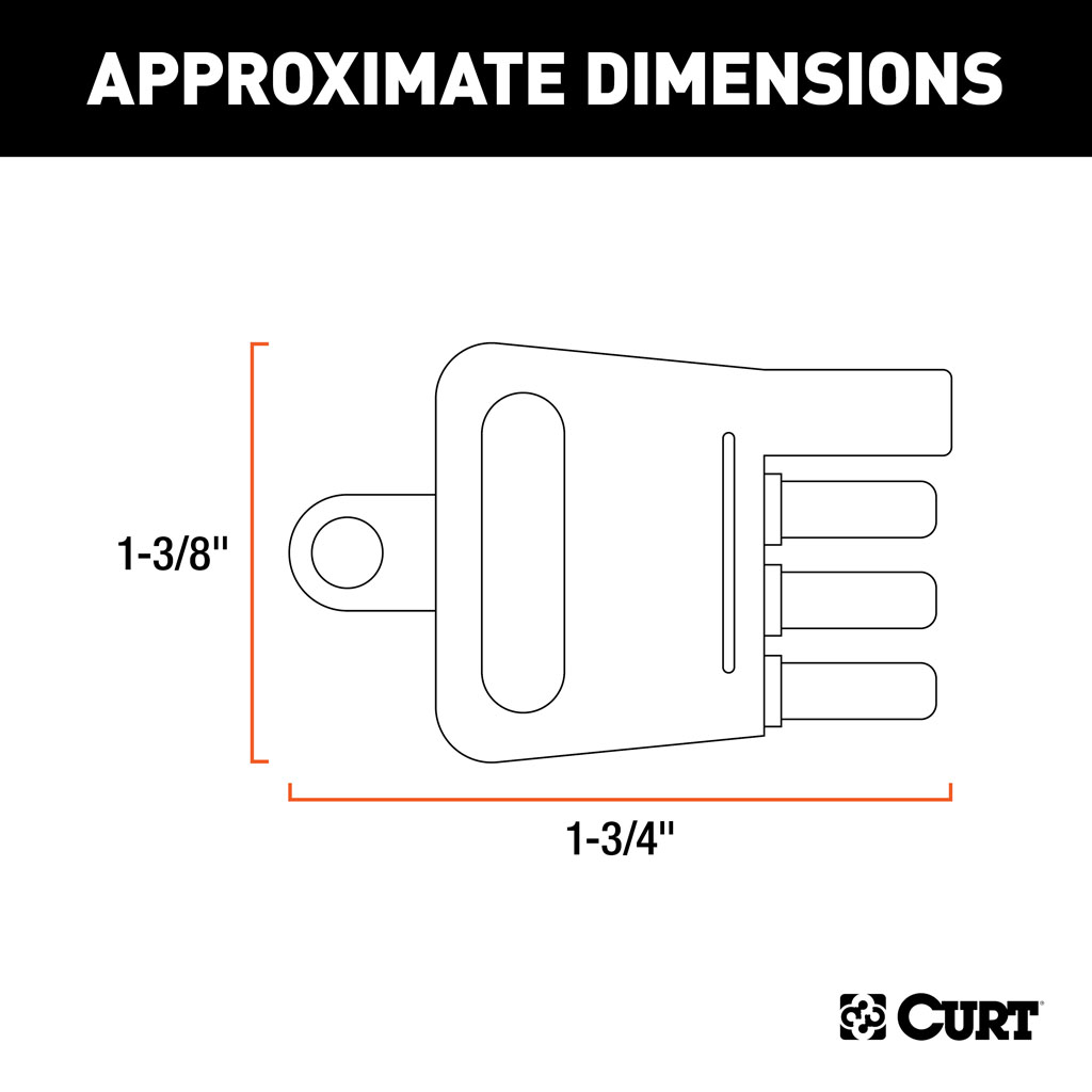 CURT 58260 4-Way Flat Connector Tester
