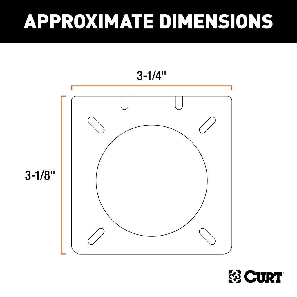 CURT 58520 Connector Mounting Bracket for 7-Way USCAR Socket