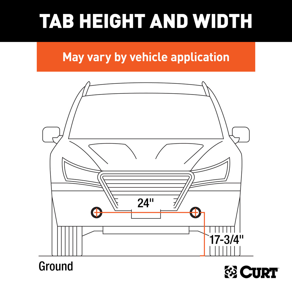 CURT 70112 Custom Tow Bar Base Plate, Select Jeep Wrangler TJ