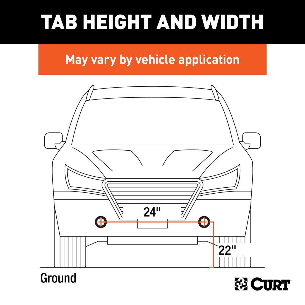 CURT 70119 Custom Tow Bar Base Plate, Select Ford Fiesta