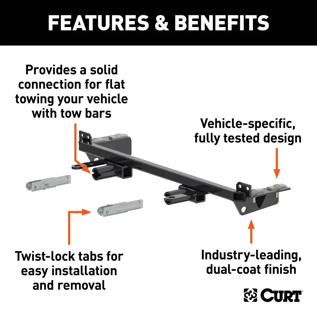 CURT 70124 Custom Tow Bar Base Plate, Select Buick Enclave