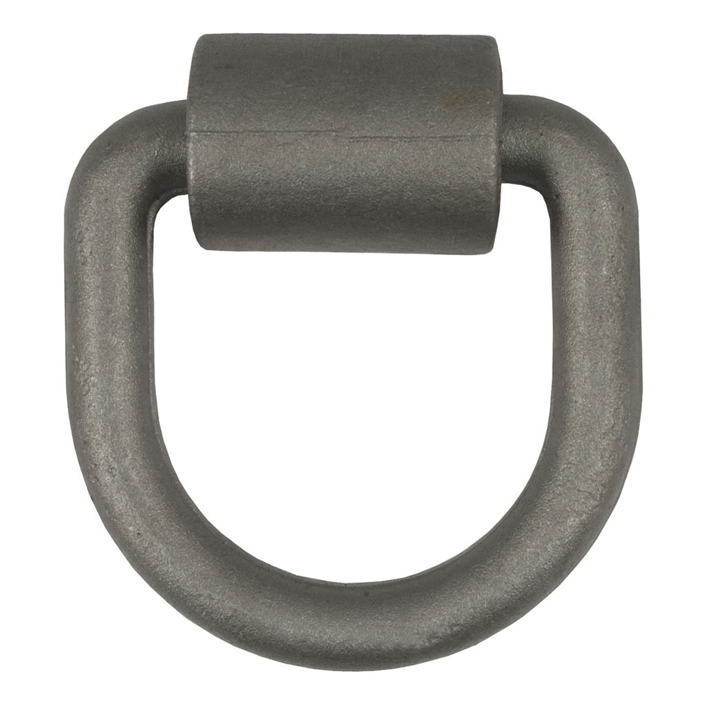 3" x 3" Weld-On Tie-Down D-Ring (6,100 lbs, Raw Steel)