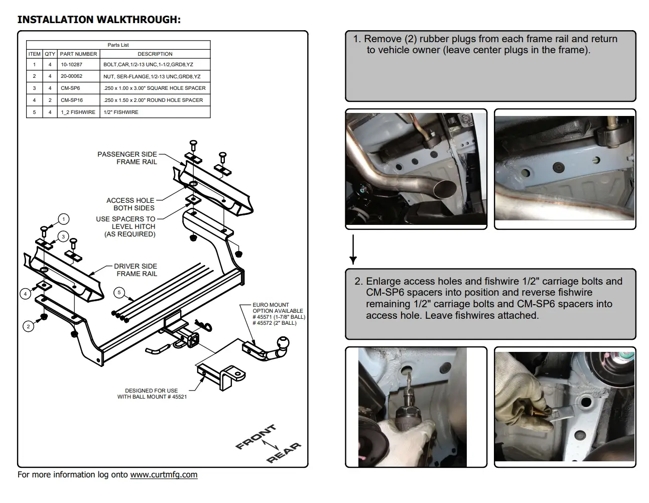 CURT 12184 Subaru Crosstrek Tow Hitch
