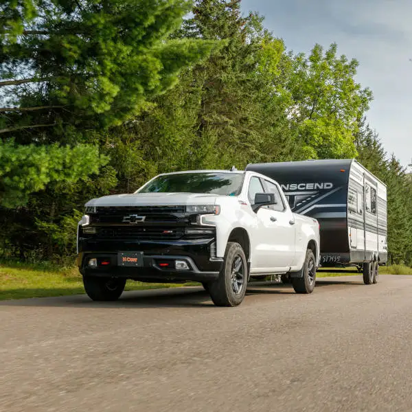 Chevy 1500 with Class 4 Hitch Towing Camper