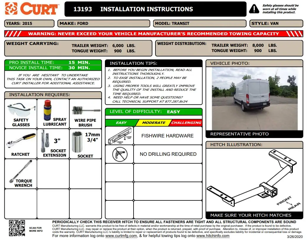 Ford Transit 13193 Instruction Manual