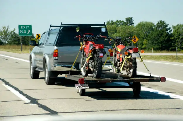 Truck Towing Motorcycle Trailer Sway Truck Towing Motorcycle Trailer Sway