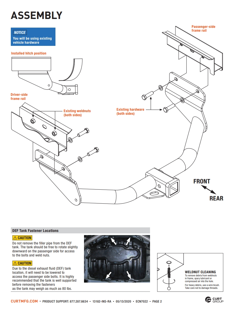 Dodge Durango Hitch installation