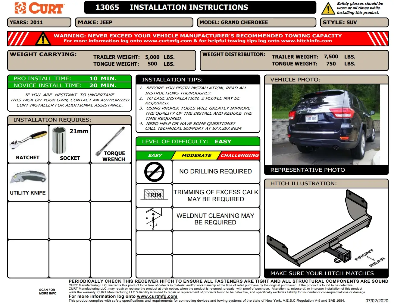 2011 jeep grand cherokee trailer hitch installation